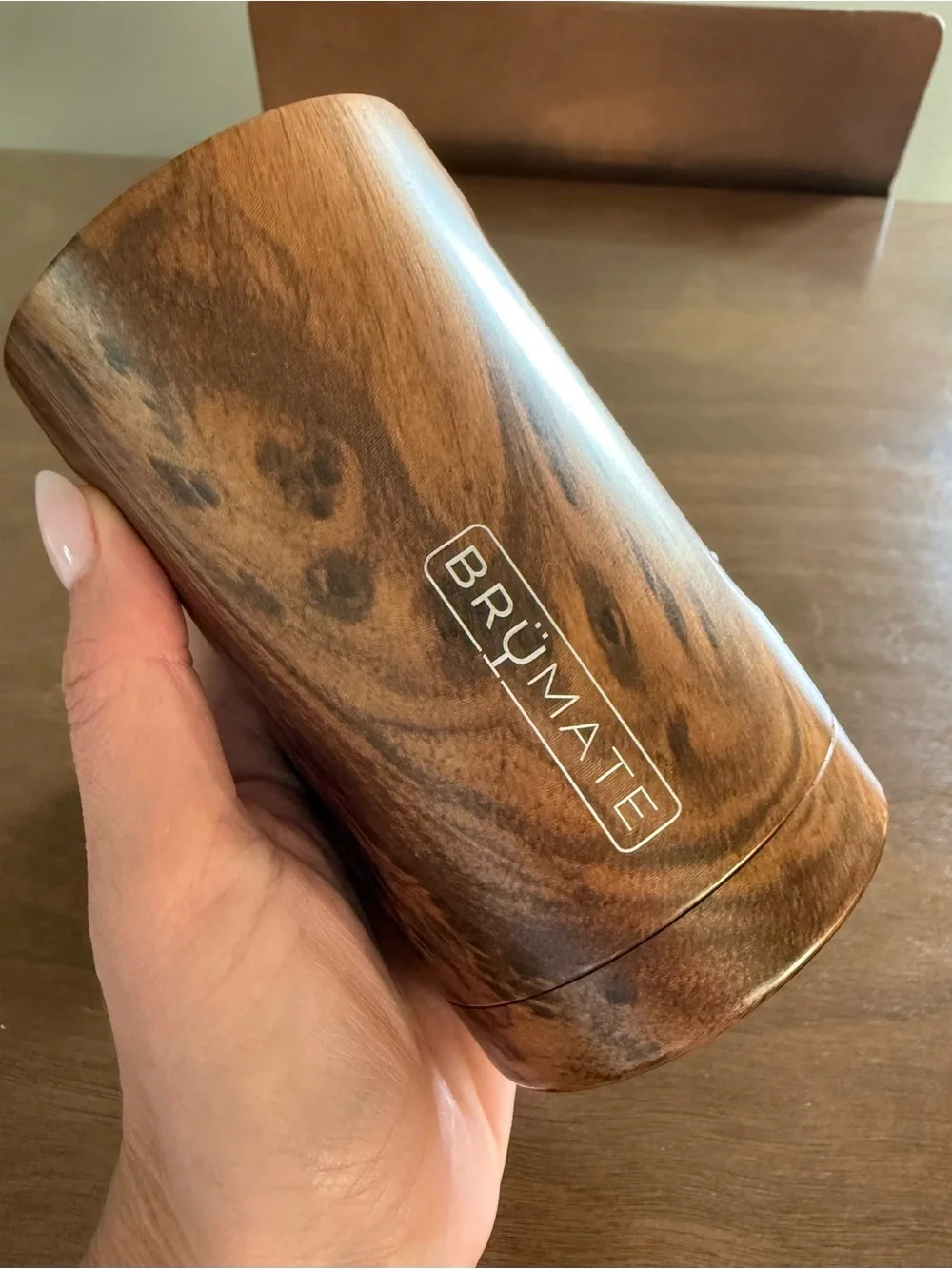 BrüMate Woodgrain Copper Travel Tumbler - Copper/Black
